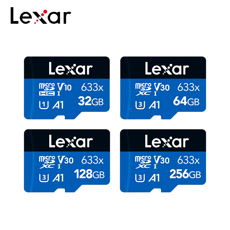 Original Lexar Speicherkarte A1 V30 microsd Blitz TF Karte 32GB 64GB 128GB 256GB C10 Mikro SD Karte SD Speicherkarte für Telefonkamera
