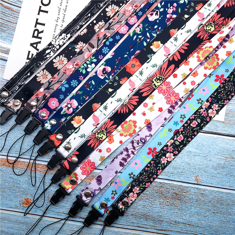 50pcs/lot Mobile phone lanyard For keys ID Card Pass Gym Mobile Phone USB badge holder DIY Hang Rope Lariat Tags Strap Lanyards