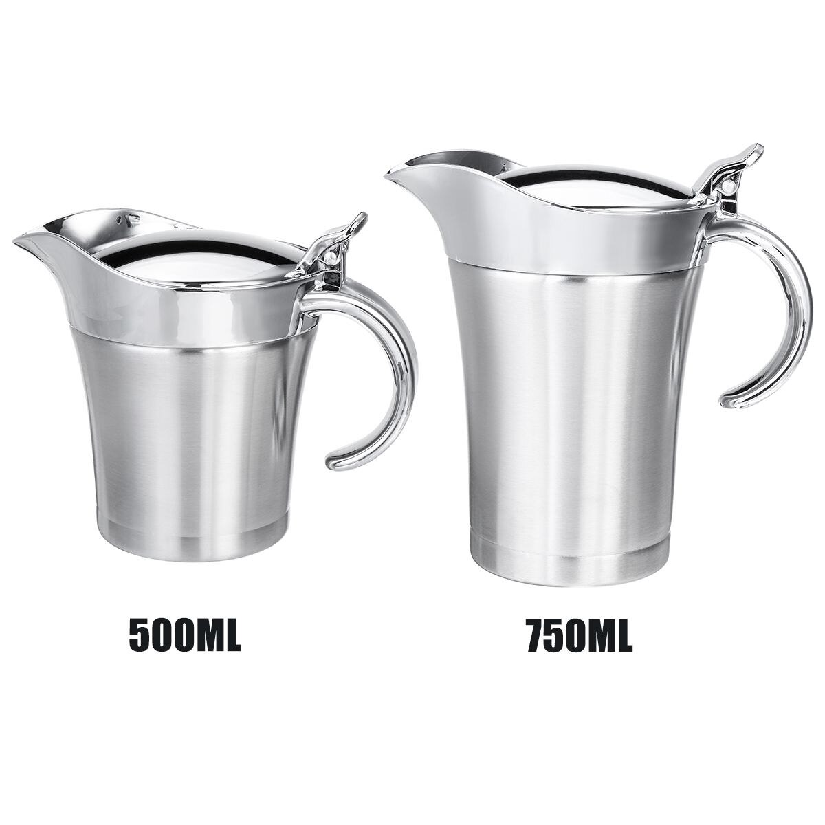 500ml/750ml dubbla lager i rostfritt stål syltgryta juice sås soppa vattenkokare vattenkanna vattenflaska för hemmakök restaurang