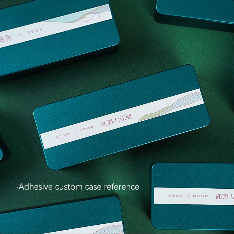 Tea Bag Packaging Box Sealed Rectangular Tinplate Tea Container Portable Tea Bag Coffee Storage Box