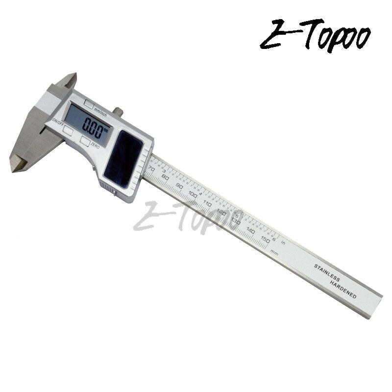 150mm 0.01mm Solar Digital Caliper Slider Caliper Solar Power Stainless Steel Digital Caliper Gauge Micrometer