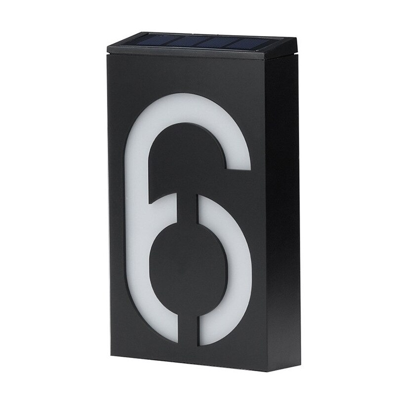 Lampe de porte murale solaire | Étanche, numéro maison, Plaque d'adresse pour porte d'hôtel, boîte aux lettres, Plaque numérique, lampe de porte murale: 6