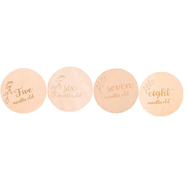 19 st / parti baby milstolpe kort träfotografering milstolpar minnesmärke nyfödda minnesmärkenir nyfödda fototillbehör: Kort 4