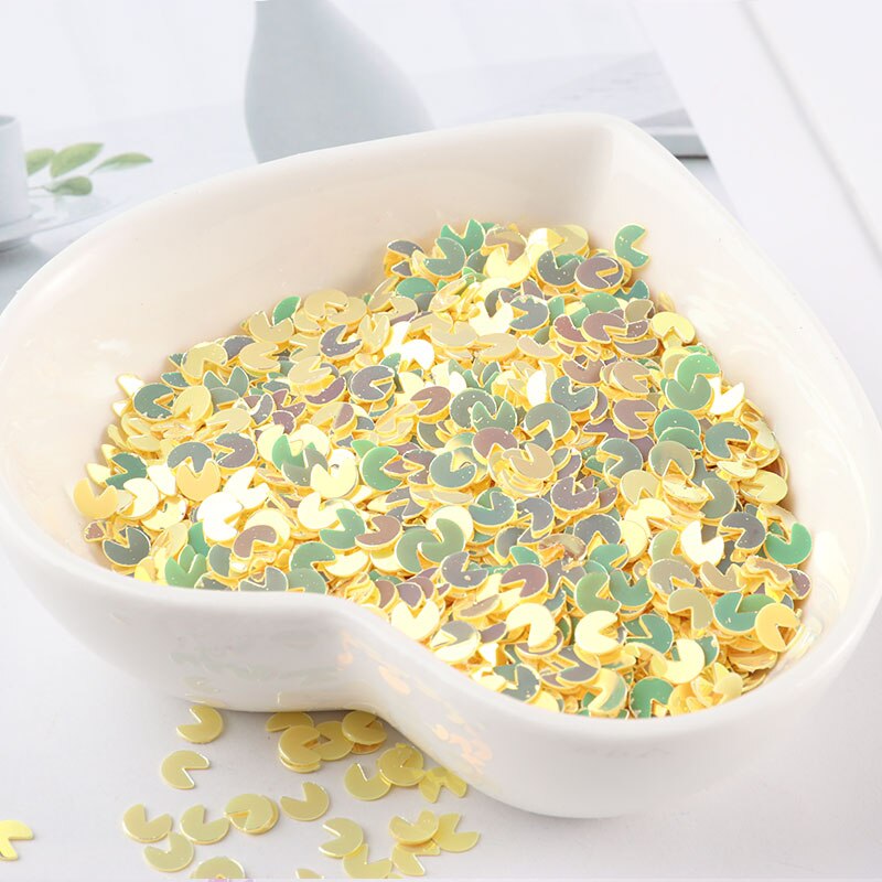 4Mm 1000Pcs Gloss Kleurrijke Diy Pailletten Paillette Manicure Accessoires Pailetten Nail Decoratie Diy Materiaal Spangle Nailart: Yellow