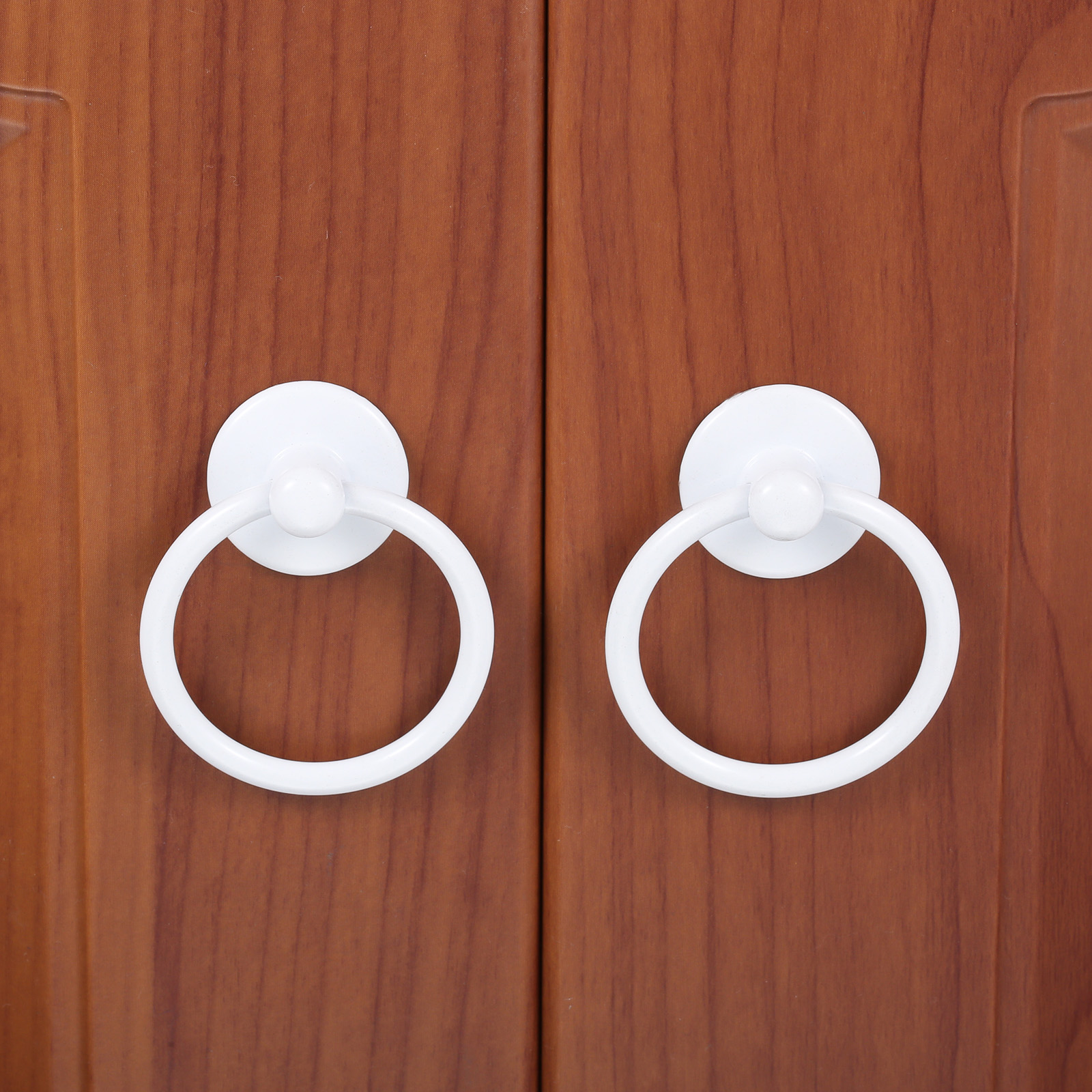 5 teile/satz Ring Knopf Einzigen Loch Metall Griff w/schraube Pull Decor Ktichen Schublade Schrank Gold Silber Schwarz Weiß antike Bronze: Silber