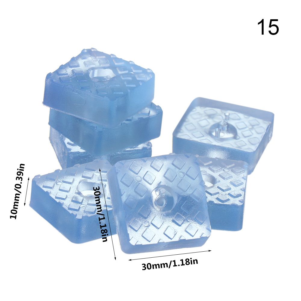 10pcs Clear Soft Furniture Chair Table Feet Leg Bottom Non-slip Anti-skid Glides Wooden Floor Protector Non-noise Screw on Pad: Pear