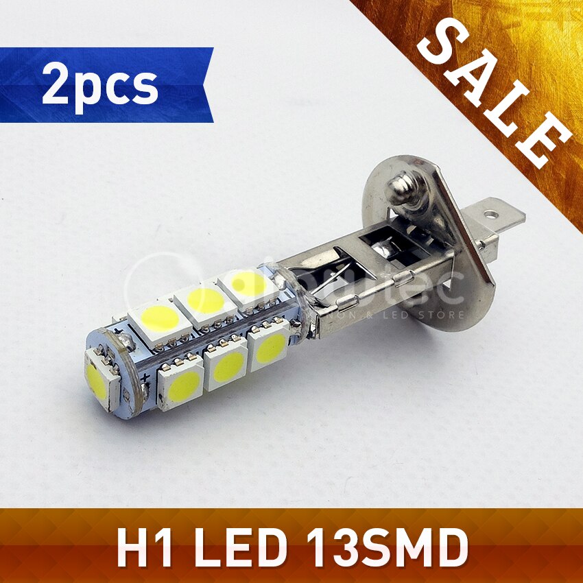 2pcs H1 13SMD LED 6000K Car Auto 13 LED SMD White Head Fog Headlight Light Bulb 12V GLOWTEC