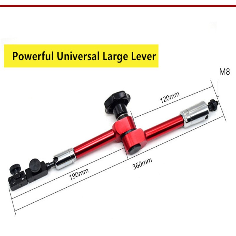 Flexible Dial Test Indicator Gauge Universal Magnetic Base Holder Stand Table Scale Precision Indicators Measurement Tool: Yellow