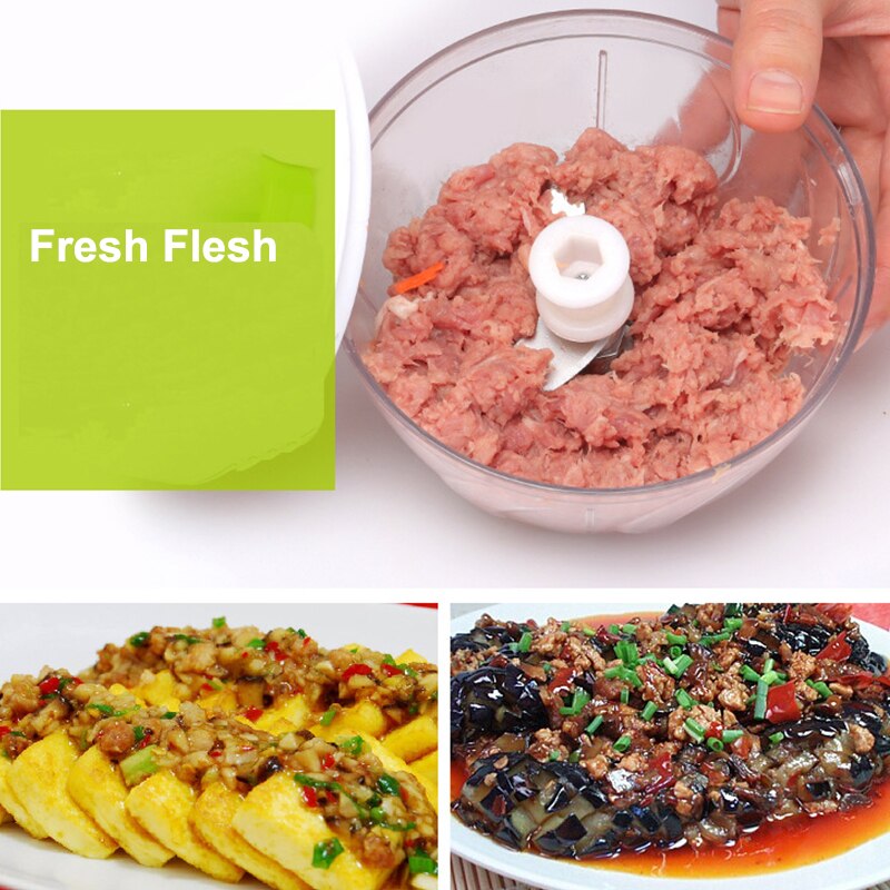 500ml Multifunction High Speedy Chopper Garlic Cutter Vegetable Fruit Twist Shredder Manual Meat Grinder Slicers Accessories