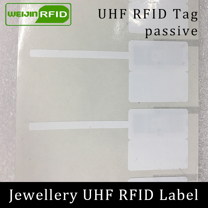 UHF RFID jewelry Jewellery watch tag EPC 6C sticker 915m 868m 860-960MHZ M4e small adhensive printable passive RFID PET label