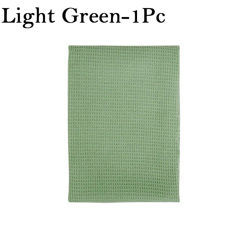 Waffle Tea Towel Spot Cotton Home Kitchen Plain Cloth Napkin 45*65 Cm Square Low Shrinkage Table Towel Cleaning Water Absorption: G