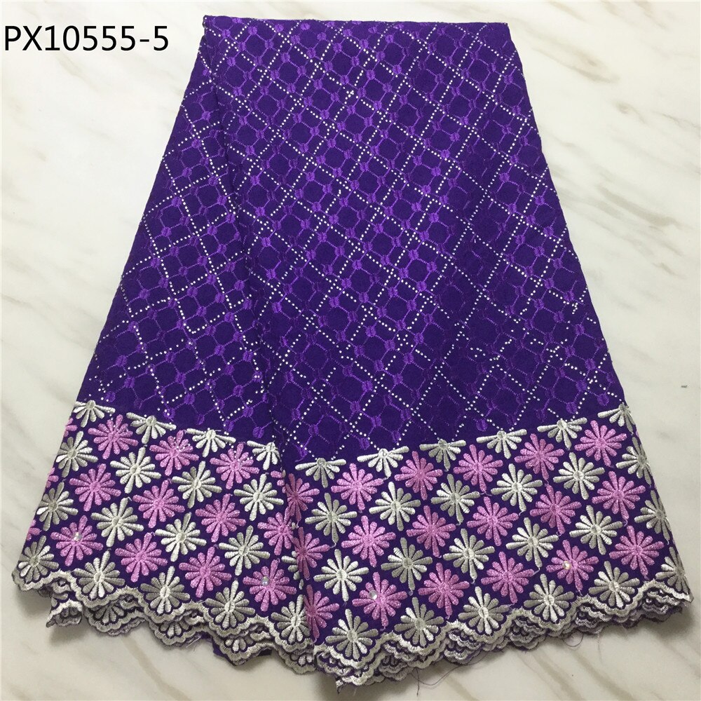 African Women white color swiss voile lace cotton stock fabric: 5