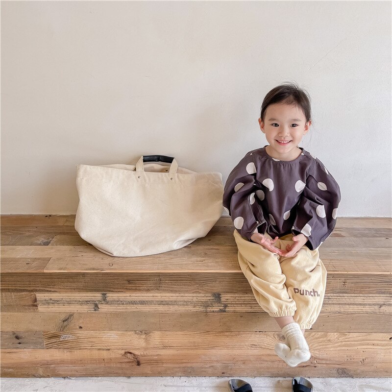 Shirts Volledige Mouw O-hals Kraag Reguliere Lengte Trui Effen Comfortabele Zachte Mooie Licht Lente Kinderen Meisjes