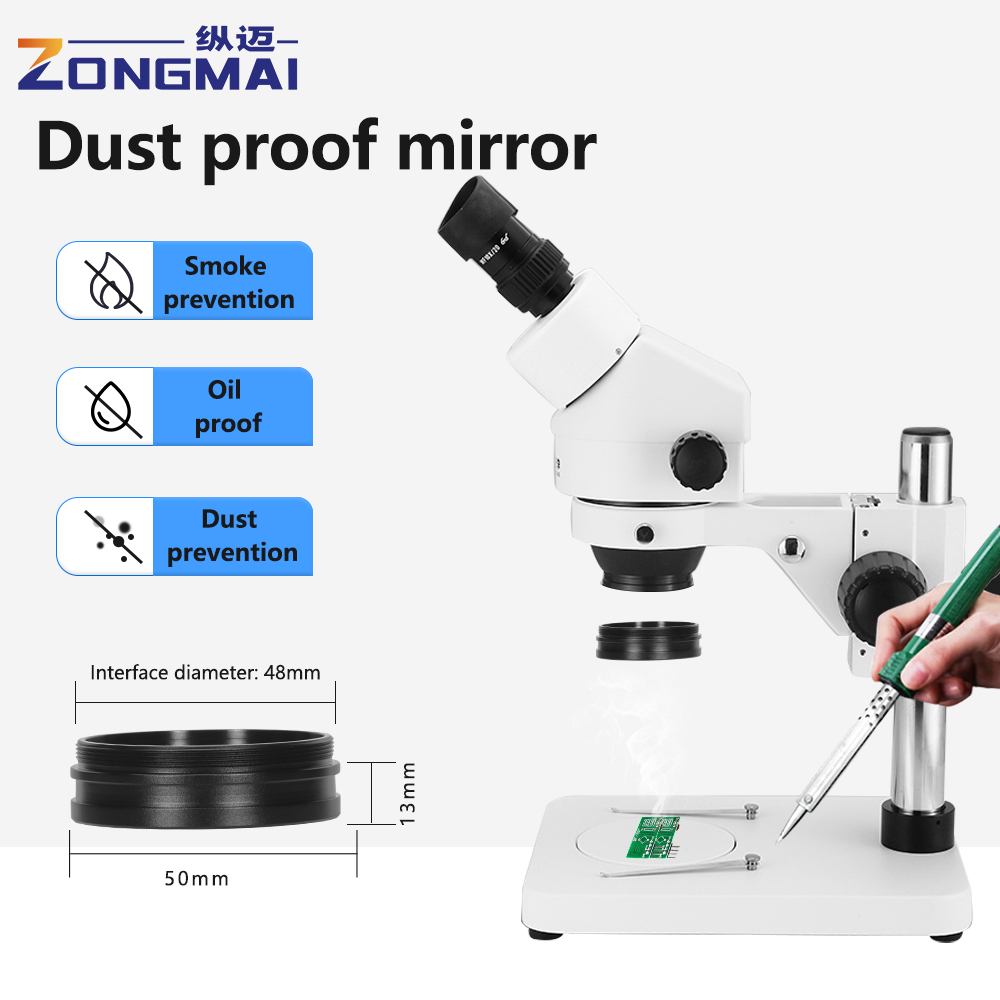 0,5X 0,7X 0,75X 1,5X 2,0X Schnittstellengröße 48MM Mikroskop-Objektiv ErhöHenne Sie sterben Vergrößerung Vergrößerung Staubfilter
