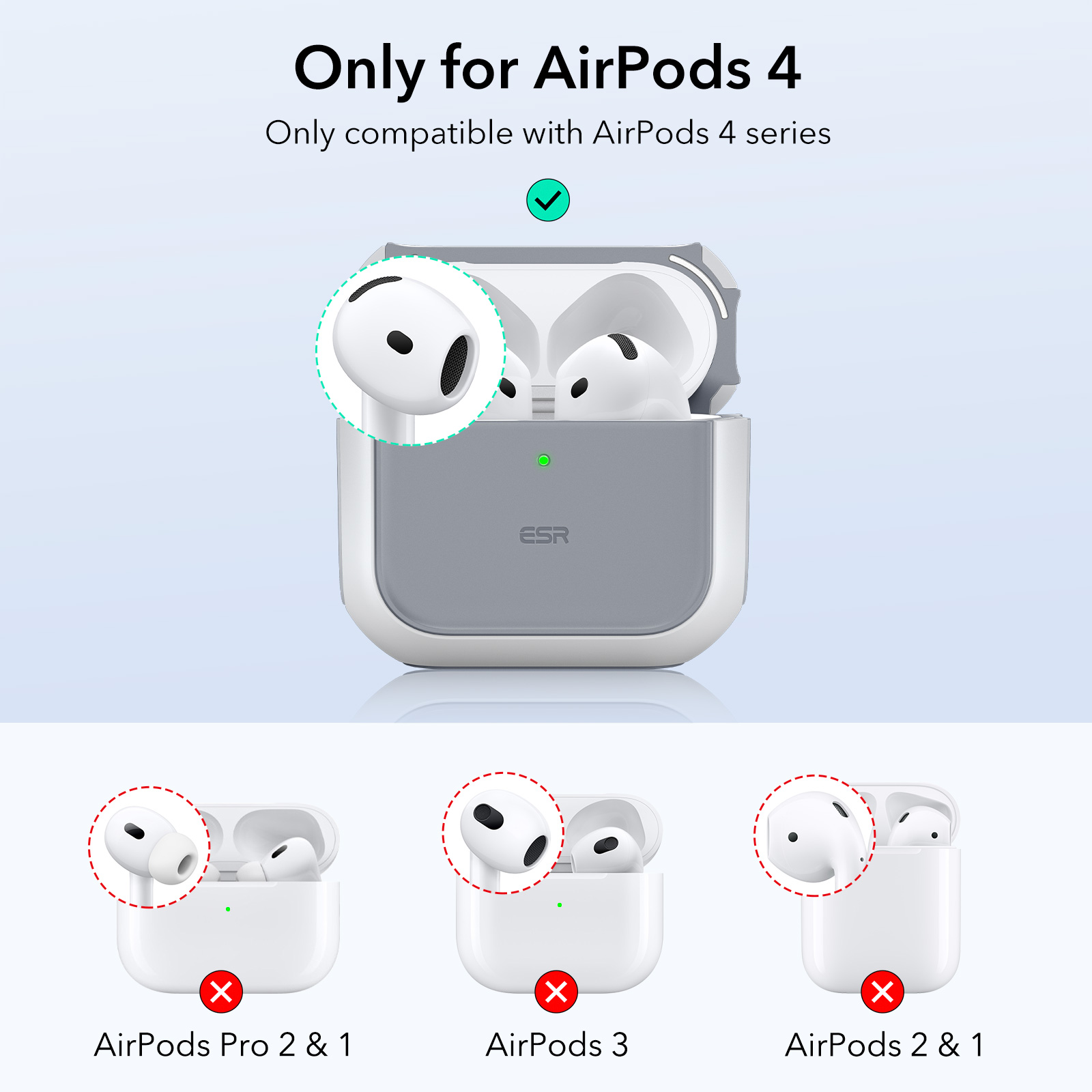 ESR for AirPods 4th Generation Case for AirPods Pro 2nd Generation AirPods Pro 1st MagSafe Protection Cover