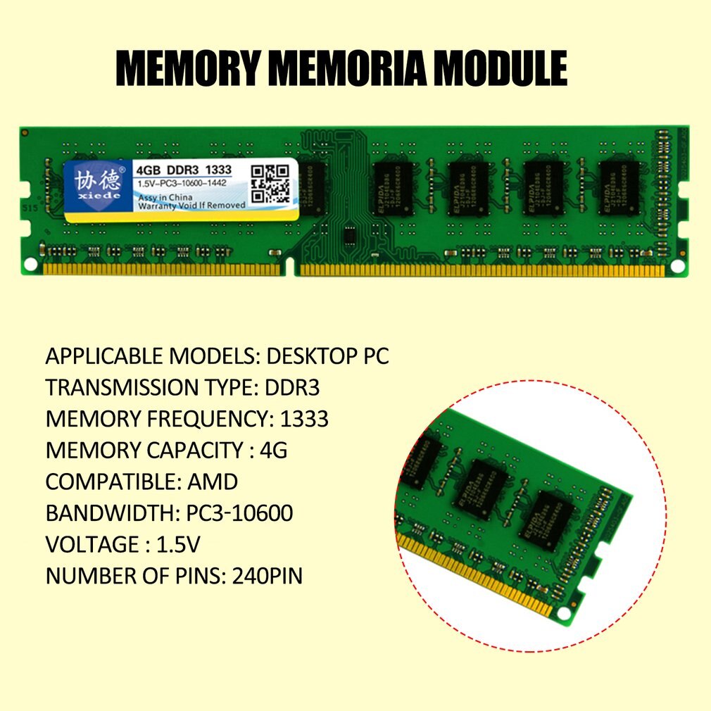 DDR3 1333 2G/4G Schreibtisch Pc Geheugen Memoria Modul PC3-10600 Amd Speciaal