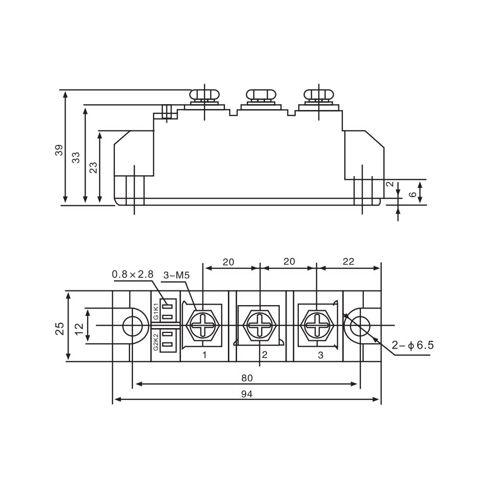 Longwe mtc 70a 90a 110a tyristorstyrte likerettere 1600 vdc effekt halvlederrelémodul for vekselstrømsmotorstyring