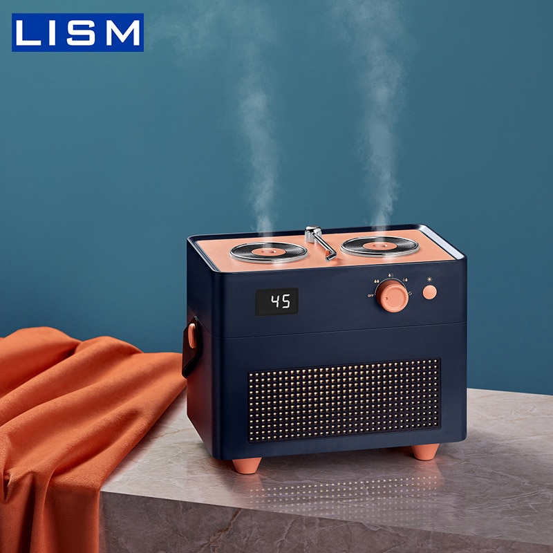 1400ml Double Spout Humidifier High Capacity USB Ultrasonic Essential Oils Diffusers Retro Aromatherapy Air Humidifier