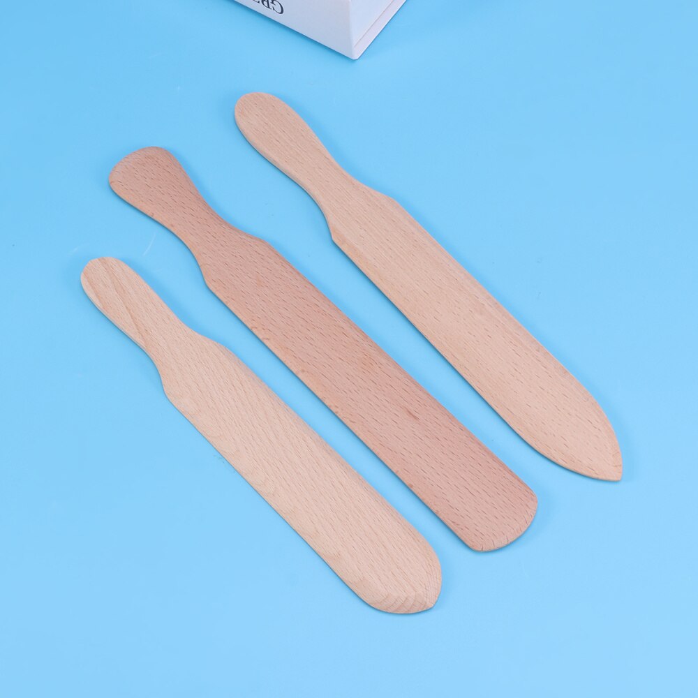 Houten kookgerei 3-delige set, bamboe | grote 12,5-inch spatel, lepel, sleuflepel | Pan keuken koekenset