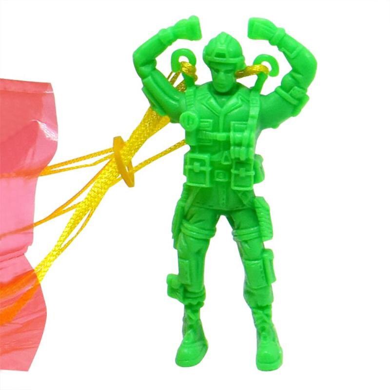 Plast skubbe faldskærms legetøj udendørs soldat hånd thg faldskærms legetøj til børn drenge piger