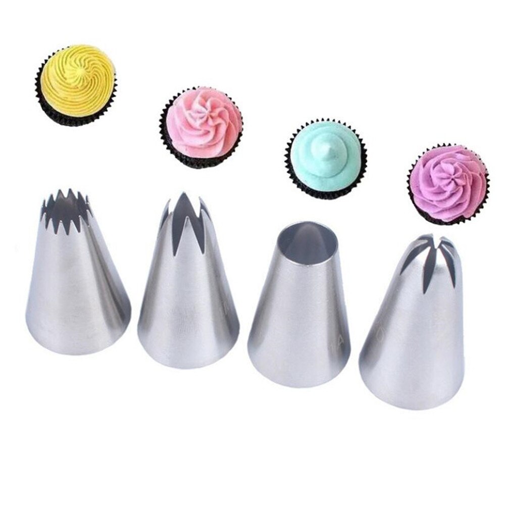 3/4/5/7 Pcs/set Large Icing Piping Nozzle Russian Pastry Tips Baking Tools Cakes Decoration Set Stainless Steel Nozzles Cupcake: Type 7