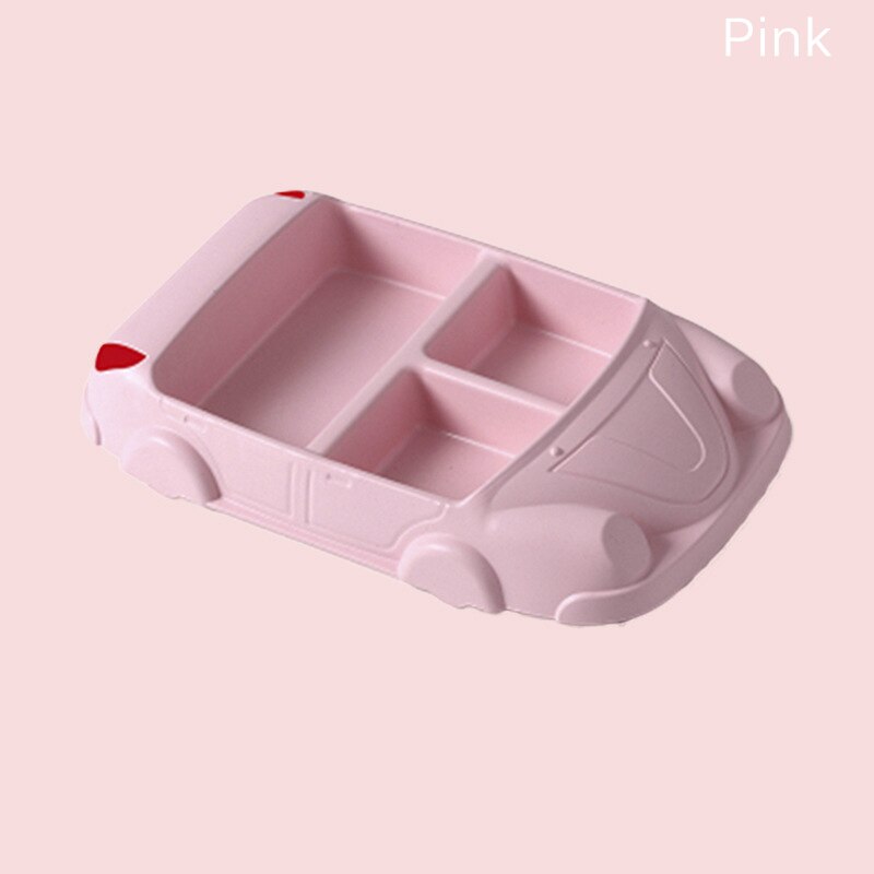 Enfants vaisselle bébé assiette séparée mignon voiture vaisselle dessins animés bébé alimentation ensemble enfants enfant formation vaisselle bambou Fiber