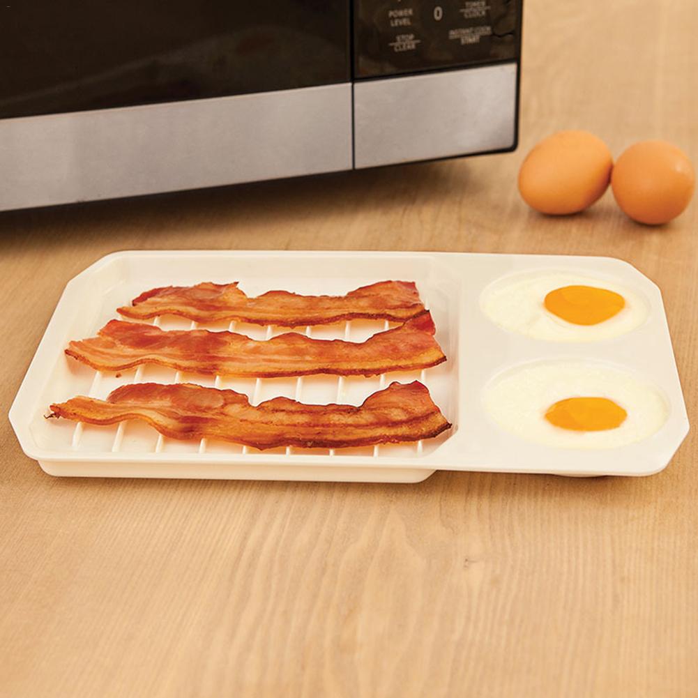 Bacon Eggs 2 In 1 Microwave Oven Bakeware Baking Dish Mould Kitchenware Tool