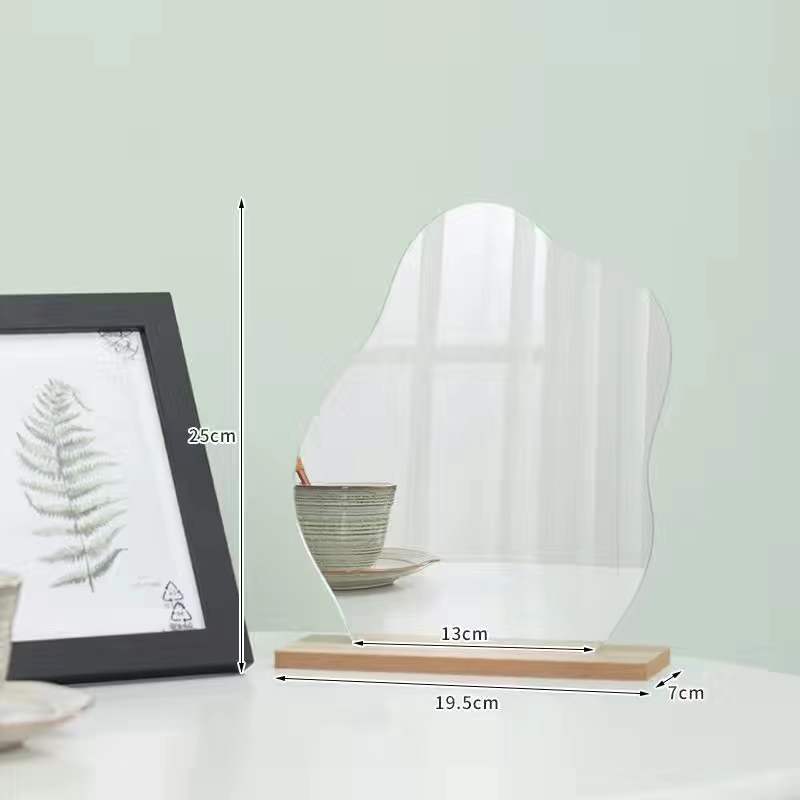 Creatieve Muursticker Spiegel Acryl Self Stok Make Up Dressing Spiegels Slaapkamer Glazen Tegel Oppervlak Zelfklevende Spiegel Decor: F