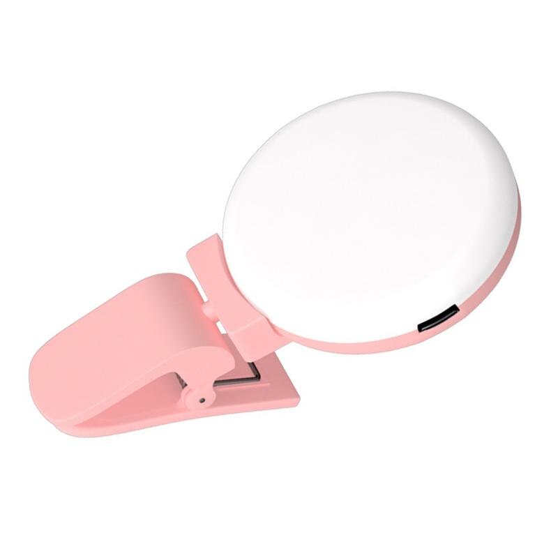 Mini anneau lumineux Selfie Portable, Clip pour téléphone