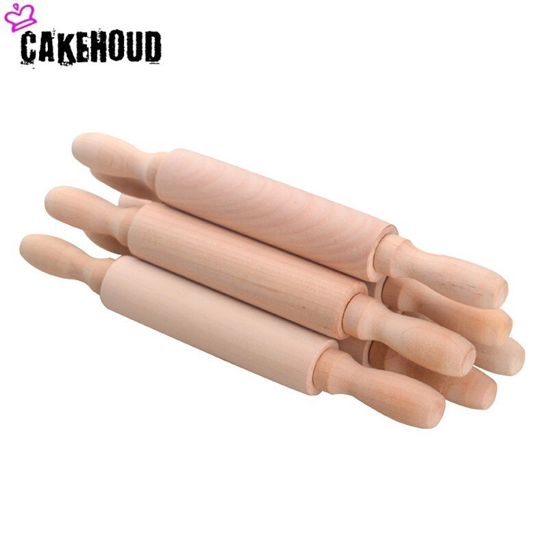 Cakehoud kök matlagningsverktyg klassiska träkavel baka kakor pizzanudlar barn mini bakrulle