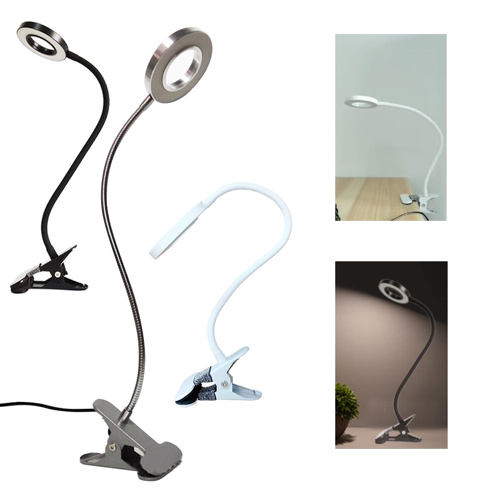 Table Lamp Led Desk Lamp Touch Clip Study Lamps Magnifier Gooseneck Desktop usb Table Light For Study Room Bedroom Travel