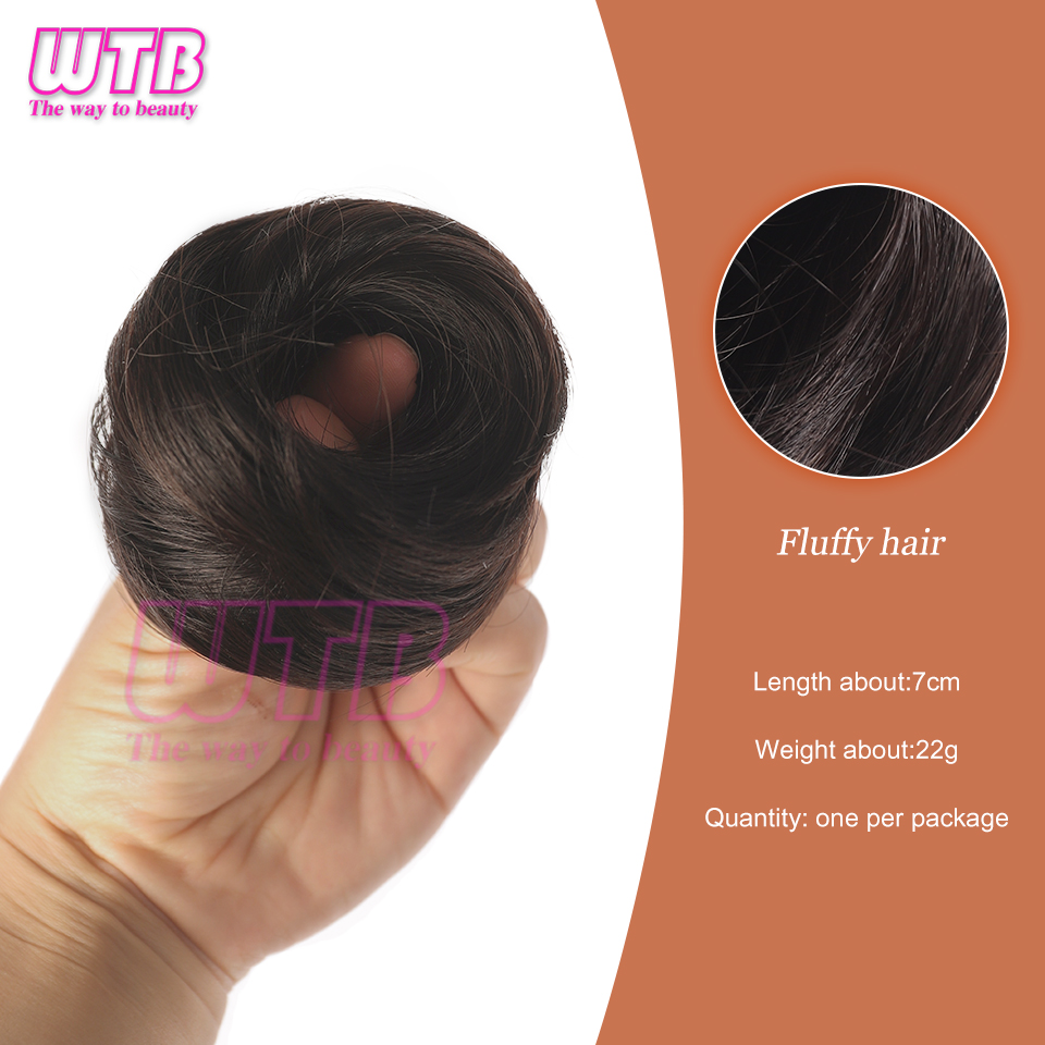 Synthetic Hair Messy Bun Hair Piece Bun Fluffy Elastic Rubber Band Suitable For Women To Wear: Blue