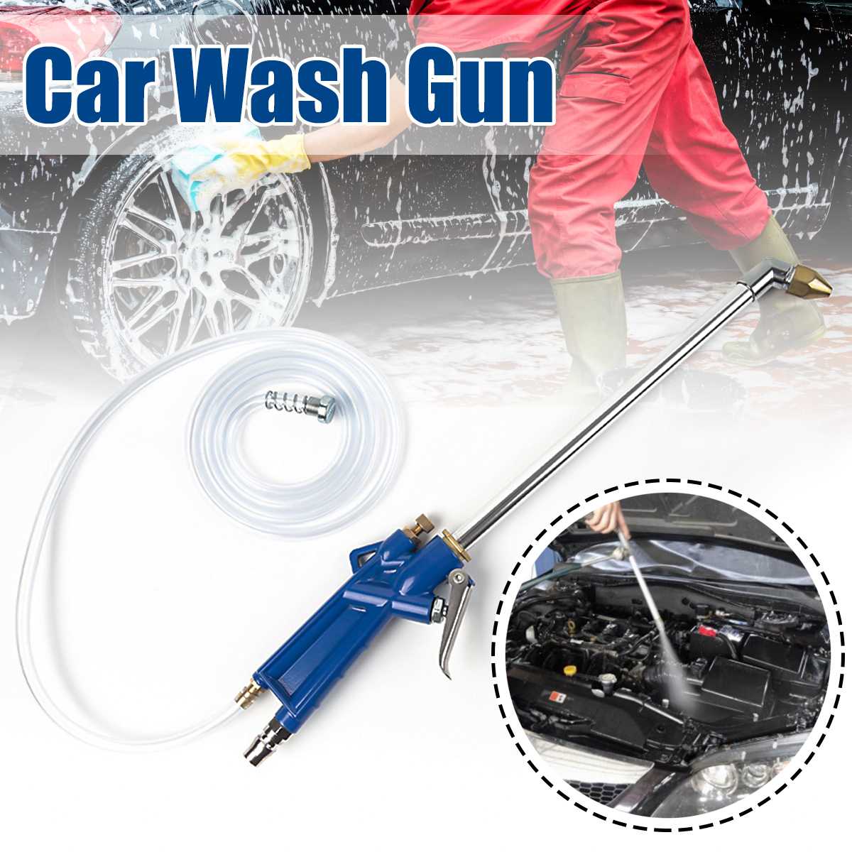 Legering Auto Motor Magazijn Luchtdruk Power Water Jet Washer Spray Wassen Cleaner Tool Kit Pijp Voor Auto Watering Gazon tuin