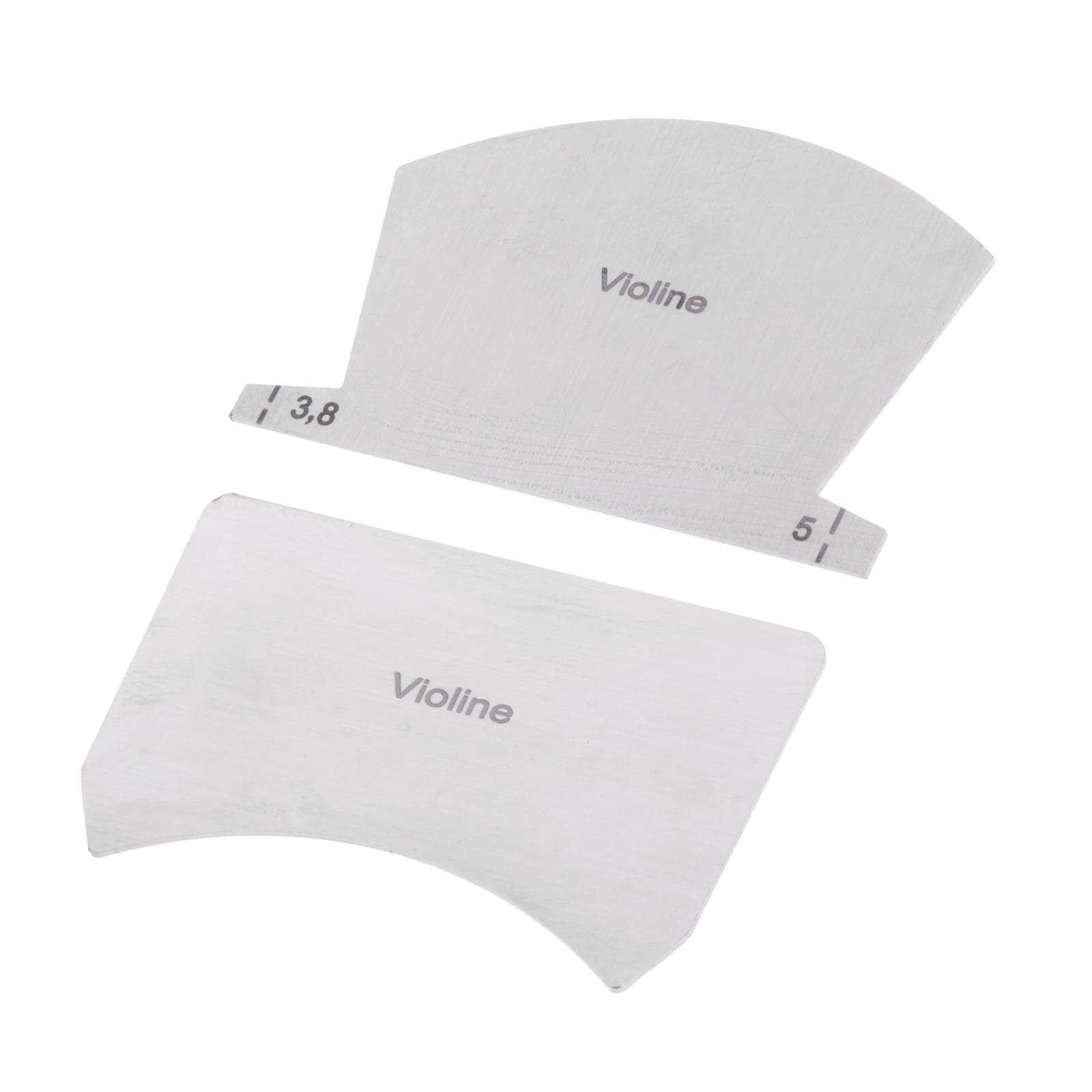 1pc/2pcs Metal Violin Bridge Fingerboard Templates Repair Tools Fingerboard Scraper Making Tools 10 Style for Chose: Violin 2Pcs