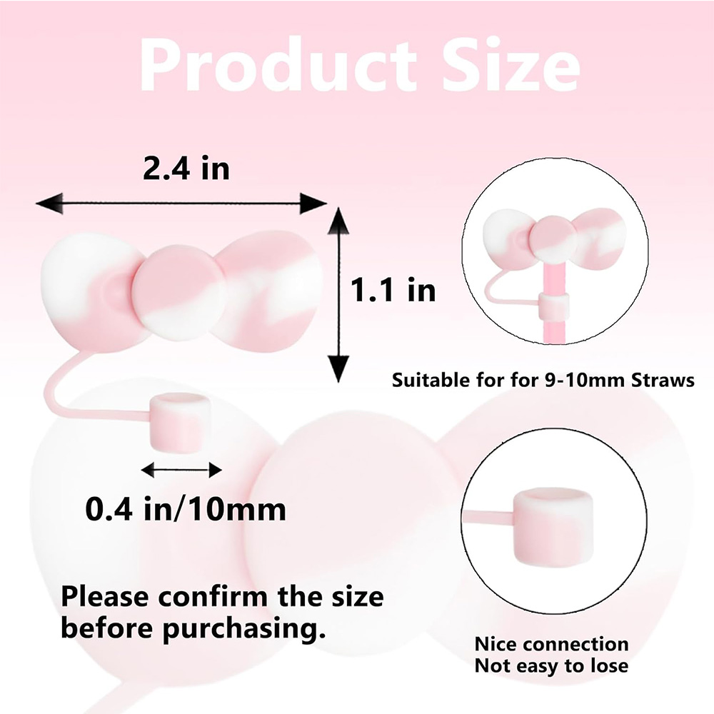 Mooie Boog stro covers cap Toppers Voor stanley 30 & 40 02 Tumbler Cup Herbruikbare Leuke siliconen stro Tips Deksels Bescherm covers