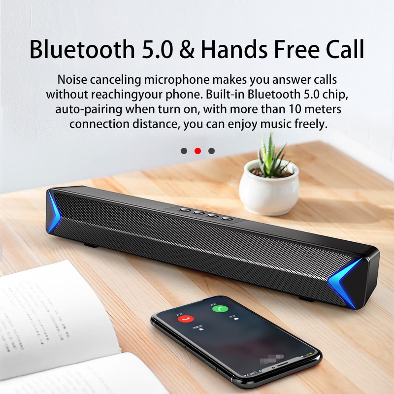 S13 tv lyd bar aux usb kablet og trådløs bluetooth hjemmekino fm radio omgi soundbar til pc tv høyttaler til datamaskin