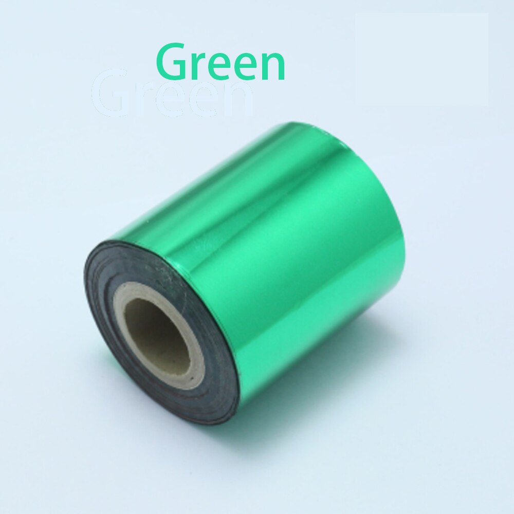 Lámina de sellado en WTONG para papel de cuero PU, papel de transferencia térmica, estampado en de diferentes tamaños disponible: 8Cm Green