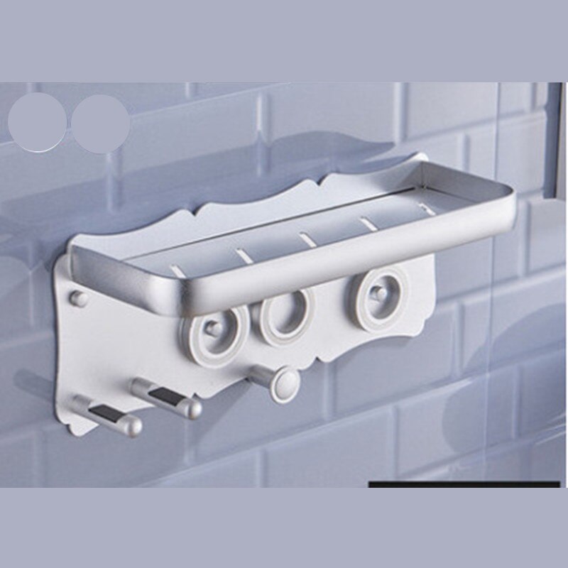 Föhnhouder, wandgemonteerd opbergrek, badkamerplank voor dyson supersonic föhn: Zwart