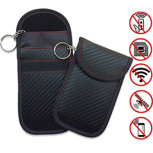 Sleutel Portefeuilles Carbon Fiber Anti-Diefstal Auto Afscherming Afstandsbediening Klep RFID Elektromagnetische Afscherming Key Case