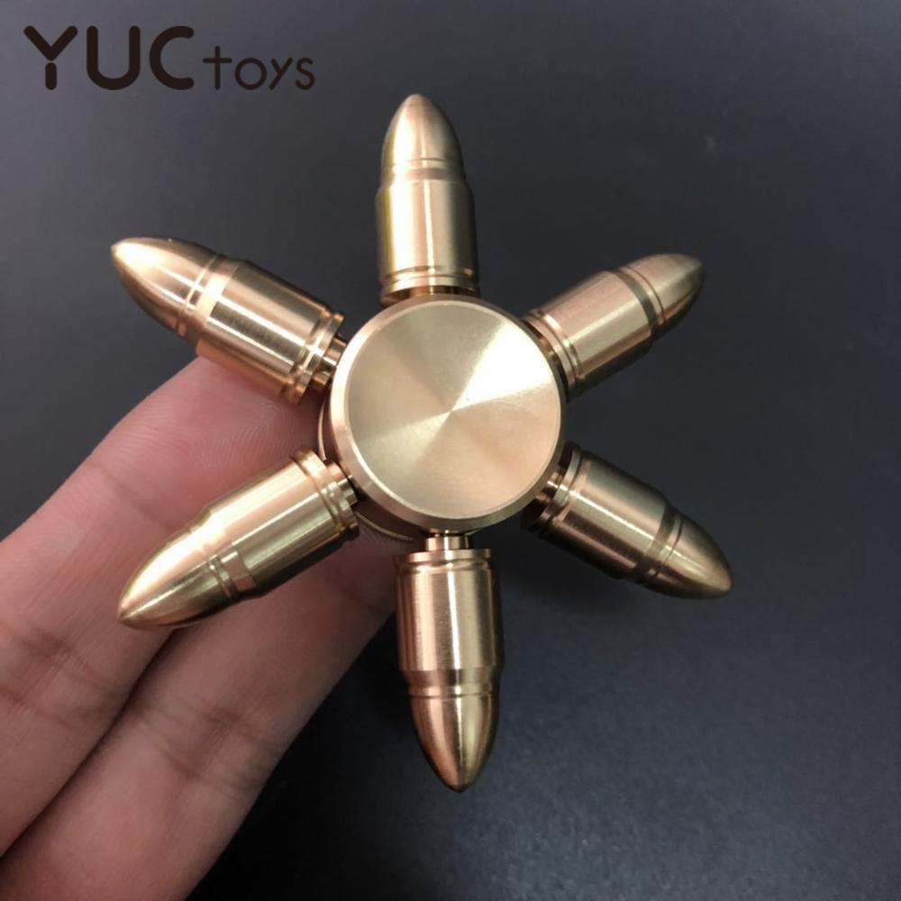 Copper Hand Spinner Fidget Metal Bearing Edc Finger Electroplate Hybrid Aluminum Alloy Metal Fidget Children Relieve Stress