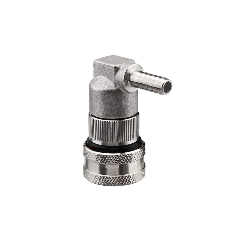 Stainless Steel 304 Ball Lock,Homebrew Beer Keg Quick Connector Dispenser Keg ball lock Disconnect Liquid / Gas 1/4'': barded liquid