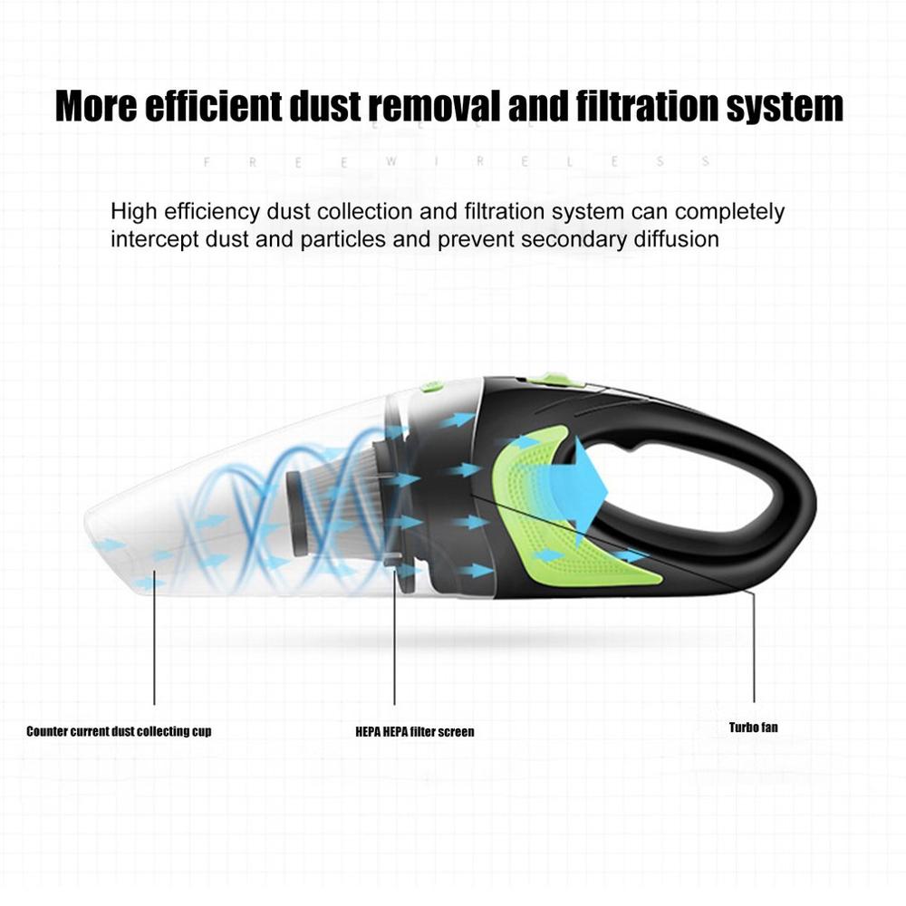 Strong Power Car Vacuum Cleaner Wireless Wet Dry Dual Use Self Portable Vacuum Cleaner Household Car Vacuum Cleaner