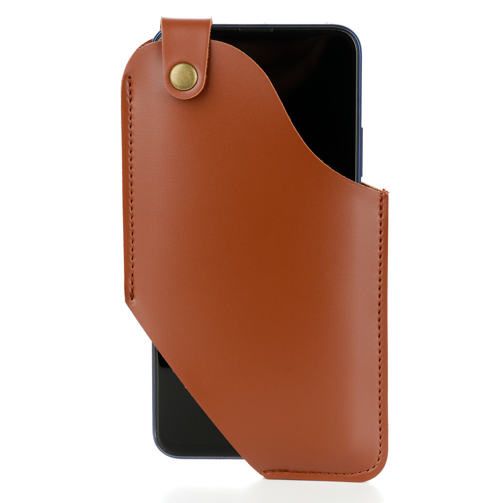 Universal Men Leather Cell Phone Holster Case With Belt Clip Universal Waist Purse Bag With Belt Hole Cellphone Loop Holster Mol