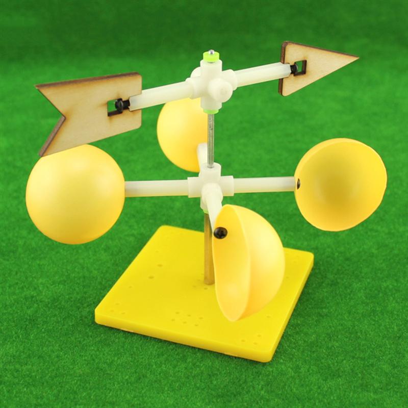 Vindflöjel modell experiment rolig montering vetenskaplig diy vindindikator pedagogisk leksak modell kit för barn