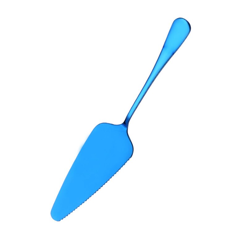 1 pçs acessórios de cozinha aço inoxidável bolo pá faca pizza queijo ferramentas bolo divisor facas ferramentas cozimento gadgets cozinha: Blue