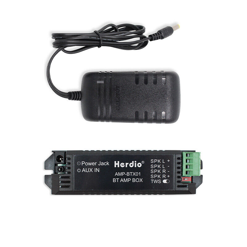 Herdio 12V3A EU/US/UK/AU Power Adapter Stereo Receiver Bluetooth Amplifier Box For Bluetooth Ceiling Speaker Office Home