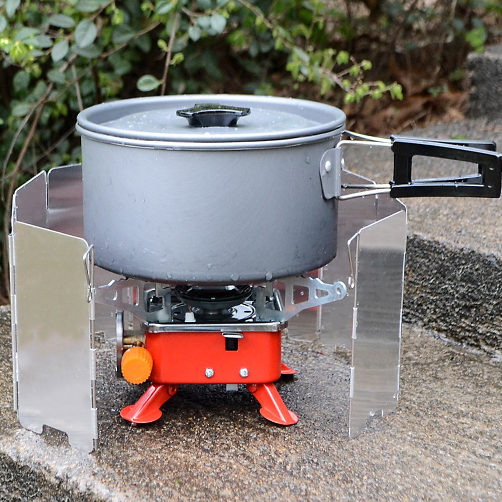 9 Fold Camping Cooker Gas Stove Wind Shield Screen Foldable Outdoor Portable Cookware Picnic Cooking Camping Tool
