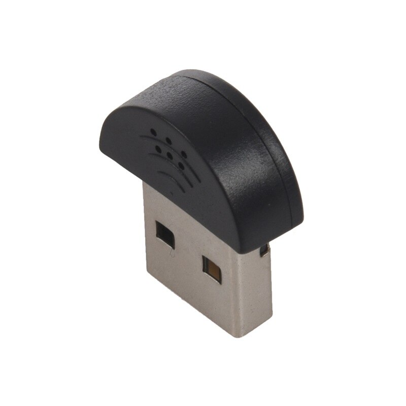 USB Plug Mini Studio Speech Microphone MIC Recording o Adapter for PC Laptop Black