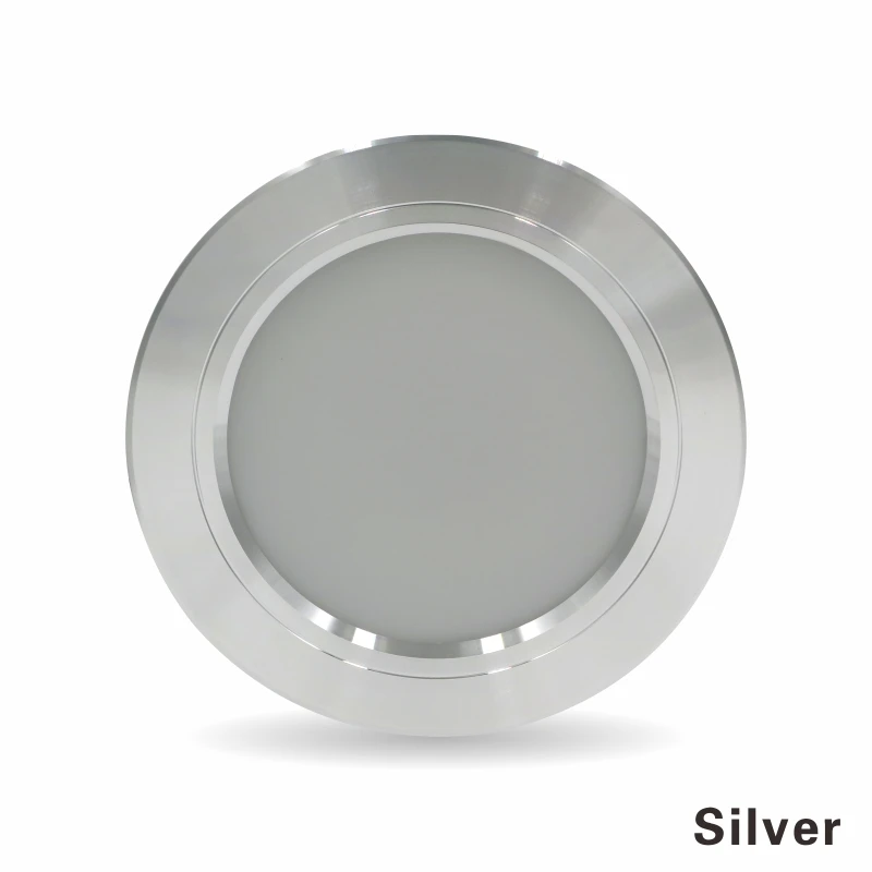 10 Stks/partij Led Downlight 220V Plafondlamp 5W 9W 12W Verzonken Neer Licht Ronde Led Panel licht 15W 18W Spotlight Binnenverlichting: Silver / 18w / Warm white