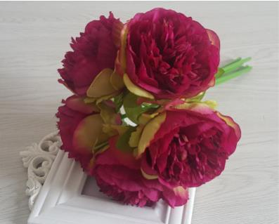 Five-headed royal peony hand tied peony flower European wedding hand tied flower home: picture